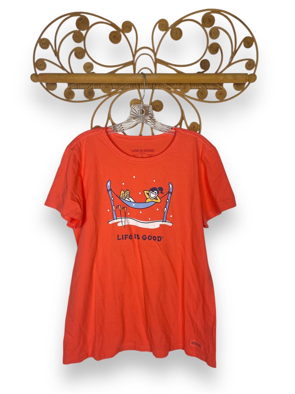 Life Is Good Jackie Ski Hammock Women's Large Crusher tee short sleeve